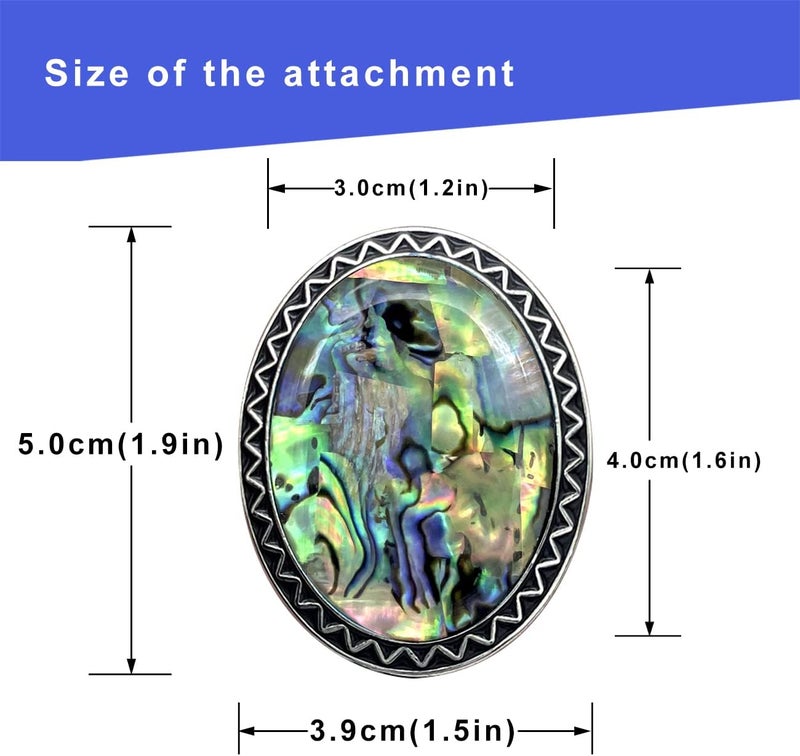 QUKE Stone Bolo Tie Native Western Cowboy Hand-woven Leather Bola Tie Necktie for Men Women - Image 2